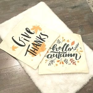 FARMHOUSE Fall Canvas Pillow Cases ~ New